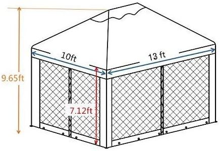 Patio 10 x 13 Feet Gazebo Soft Top Fully Enclosed Steel Garden Canopy with Mosquito Netting