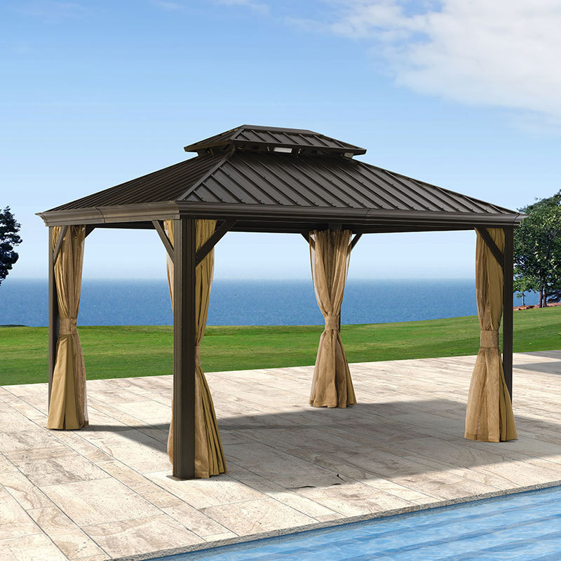 Outdoor pavilion Villa courtyard leisure aluminum alloy outdoor balcony sunshade pavilion