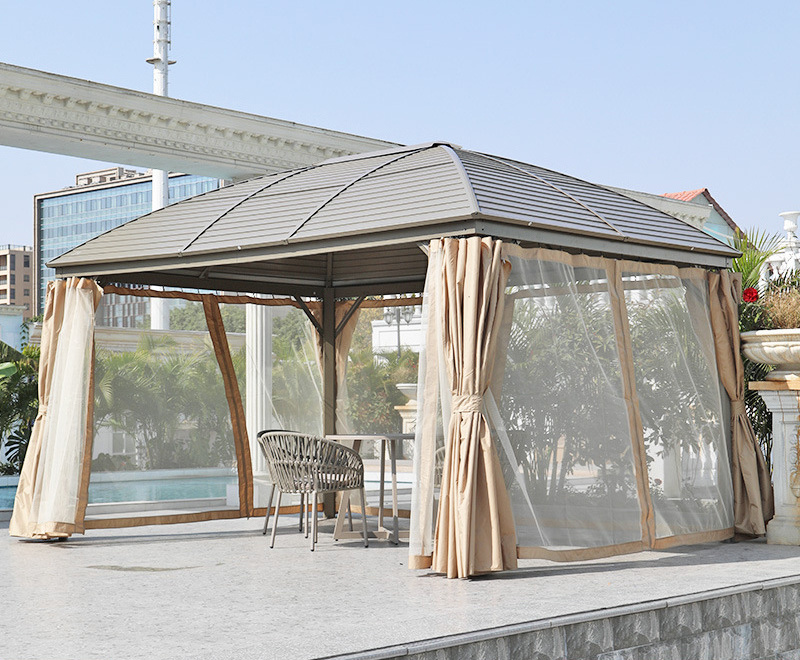 Outdoor pavilion Villa courtyard leisure aluminum alloy outdoor balcony sunshade pavilion