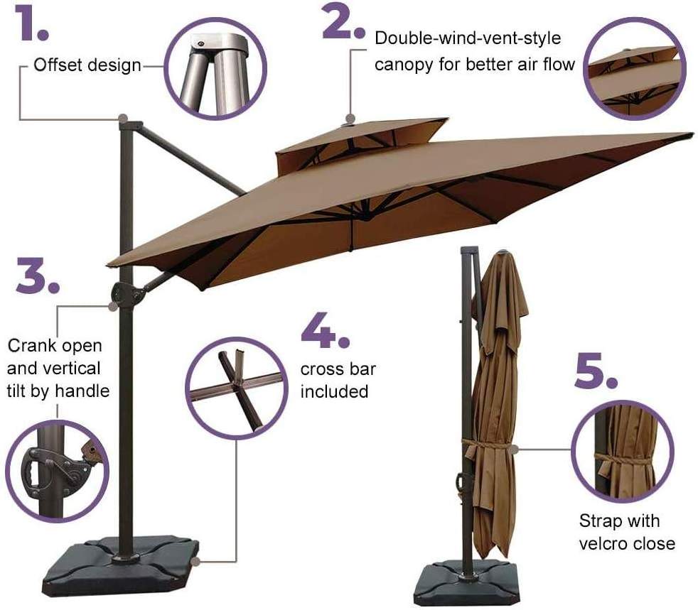 9 x 12 ft wholesale modern design  big patio roma garden umbrella for restaurant on hot sale