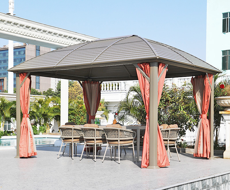 Outdoor pavilion Villa courtyard leisure aluminum alloy outdoor balcony sunshade pavilion