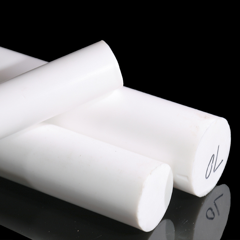 High-temperature resistant,new material,solid, cylindrical, machined polytetrafluoroethylene, plastic, black-and-white PTFE rods