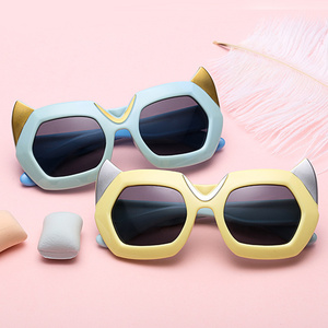 Creative Cartoon Little Devil Sunglasses Baby Anti-Ultraviolet Sun Visor Children's Polarized Silicone Sunglasses