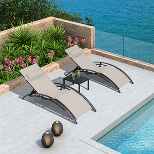 fibreglass Garden poolside furniture lounge pool sunbeds in water swimming pool chaise lounge chair