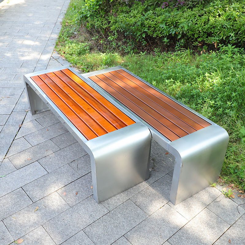 factory metal waterproof seating outside outdoor Furniture Design Slats Luxury Garden Wooden Park Bench