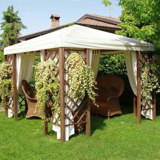 Backyard Outdoor Orangery Patio factory GreenHouse Furniture Garden gazebo Park Steel waterproof Pavilion