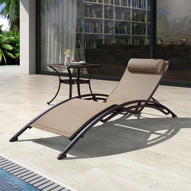 fibreglass Garden poolside furniture lounge pool sunbeds in water swimming pool chaise lounge chair