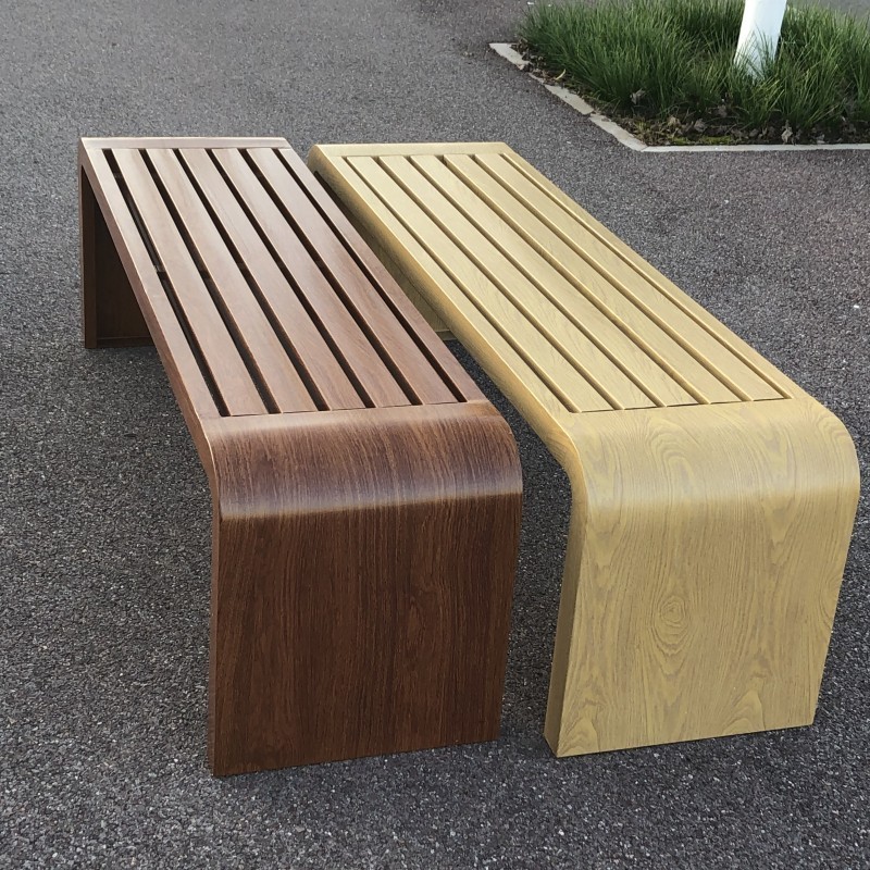 factory metal waterproof seating outside outdoor Furniture Design Slats Luxury Garden Wooden Park Bench