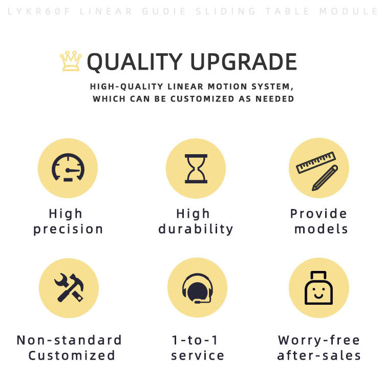 Custom made Vertical Horizontal electric cross sliding table LYKR60F cnc slide linear guide rail xyz 3-axis gantry robot cnc