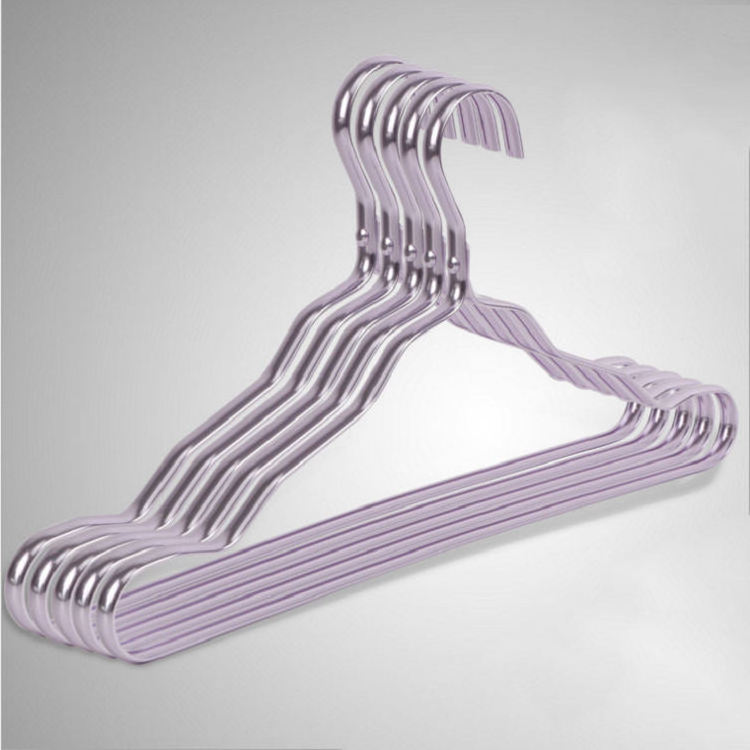 Space aluminum clothes hanger metal Anti skid design of u-sill Widening and thickening design metal coat hanger