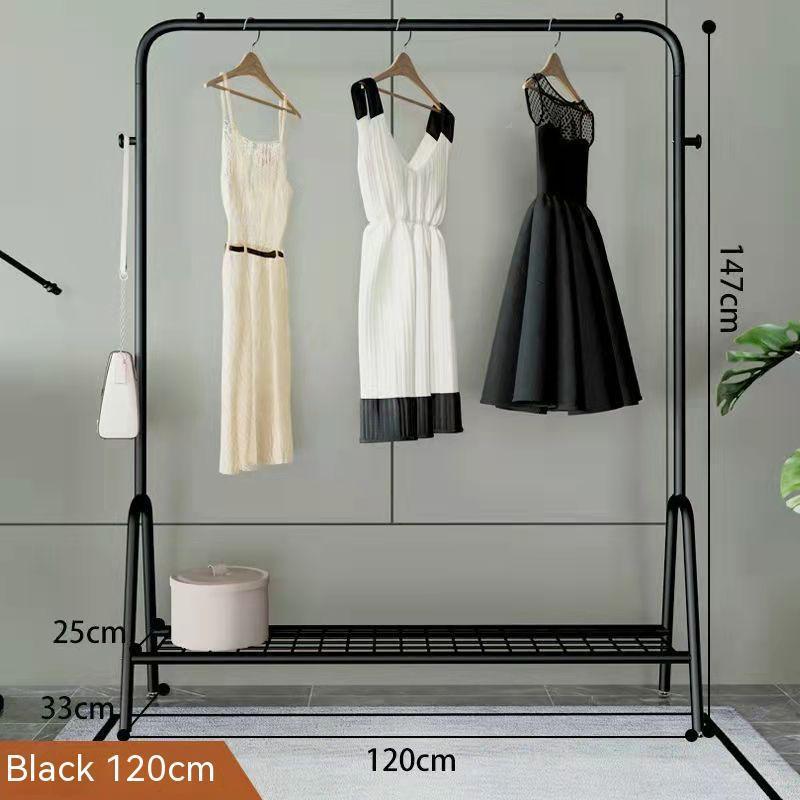 Modern Clothes Rack 120*33*147cm Double side hooks + non-slip Clothes Display Rack For Shop