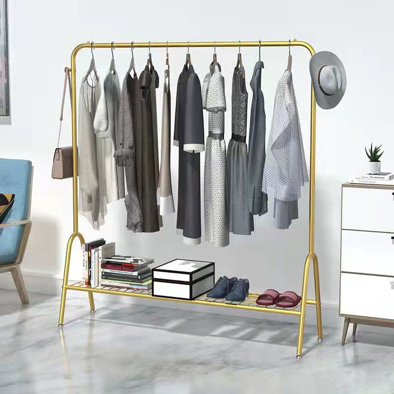 Modern Clothes Rack 120*33*147cm Double side hooks + non-slip Clothes Display Rack For Shop