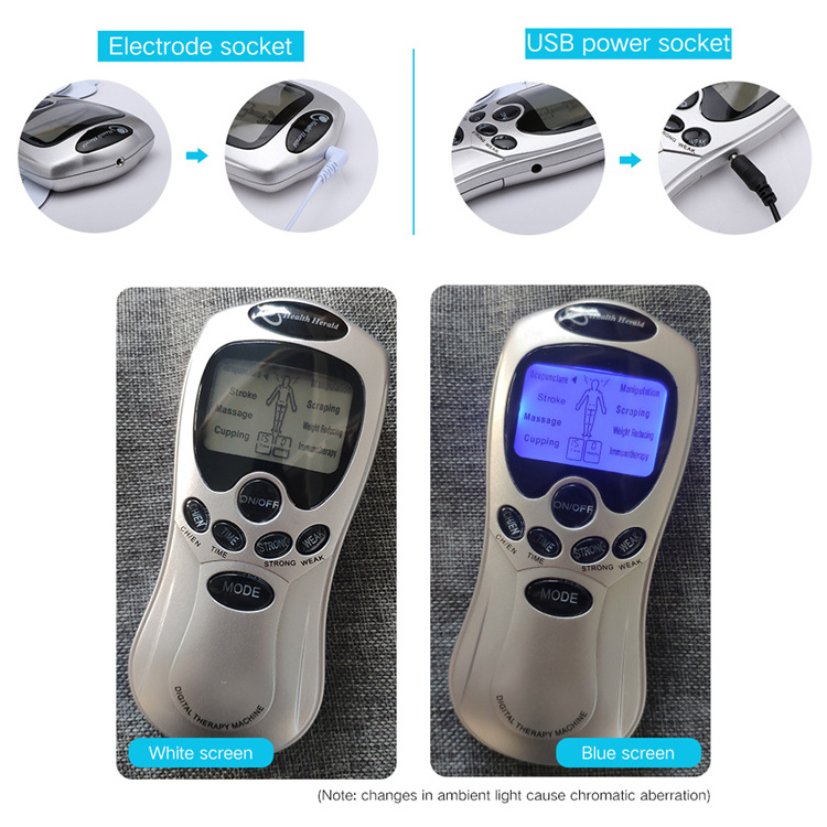 EMS Electric herald Tens Machine Acupuncture Body Massage Digital Therapy Massager Muscle Stimulator Electrostimulator