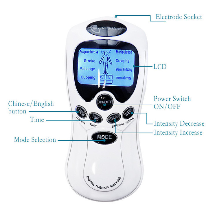 EMS Electric herald Tens Machine Acupuncture Body Massage Digital Therapy Massager Muscle Stimulator Electrostimulator