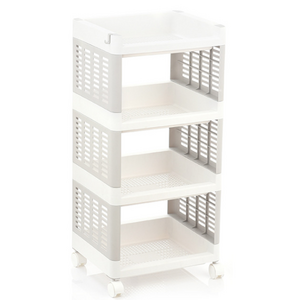 Kitchen Storage Holders Small size Plastic Food Shelf Stand Kitchen Appliances Storage Rack Cabinet