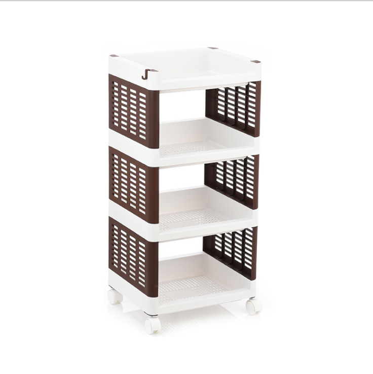 Kitchen Storage Holders Small size Plastic Food Shelf Stand Kitchen Appliances Storage Rack Cabinet