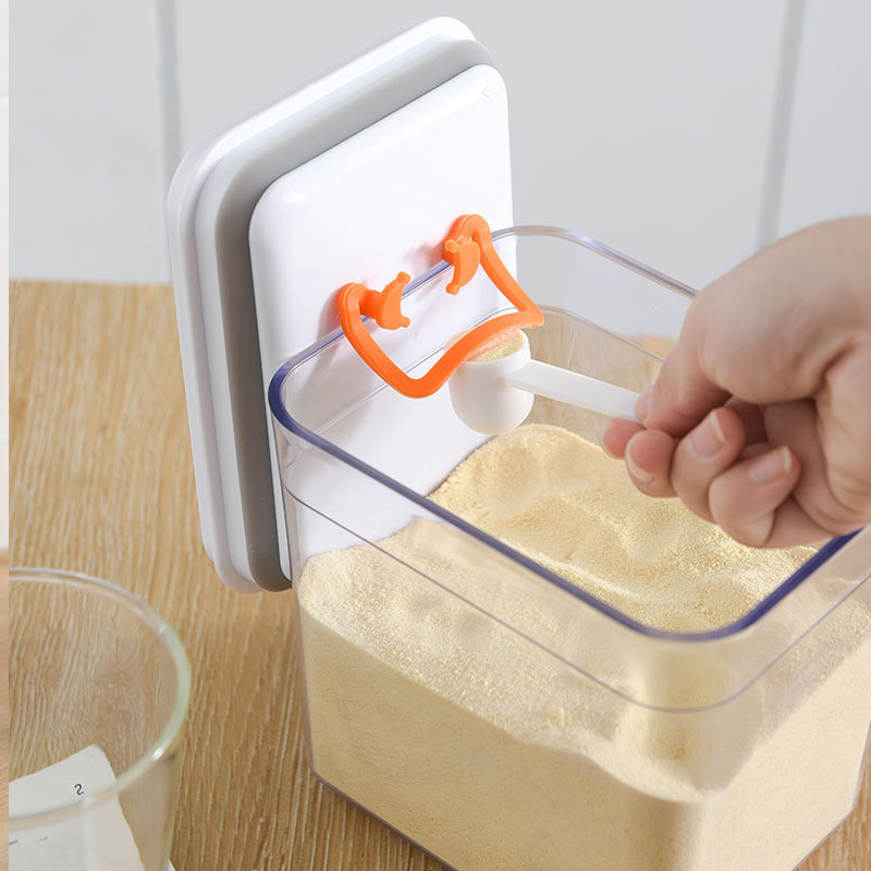 Kitchen Pantry Organizer sealed square Vacuum push top Dry Food Plastic Airtight Food air lock Storage Boxes Containers Set