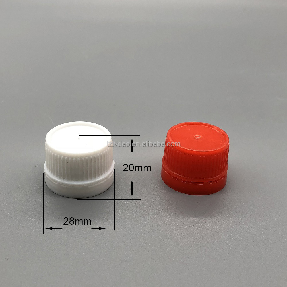 24mm plastic cap plastic tamper evident cap with foam liner