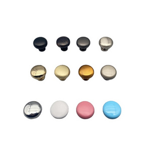 Modern simple zinc alloy cabinet door drawer round solid single-hole handle furniture cabinet spherical pull black drawing gold