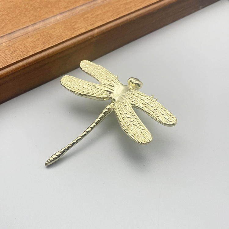 Popular entry lux zinc designer k gold old silver floral fan-shaped dragonfly clover furniture knobs drawer pull handles