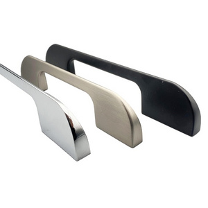 High quality kirsite modern Double-hole black chrome matte drawing cabinet handles cupboard handles kitchen hardware