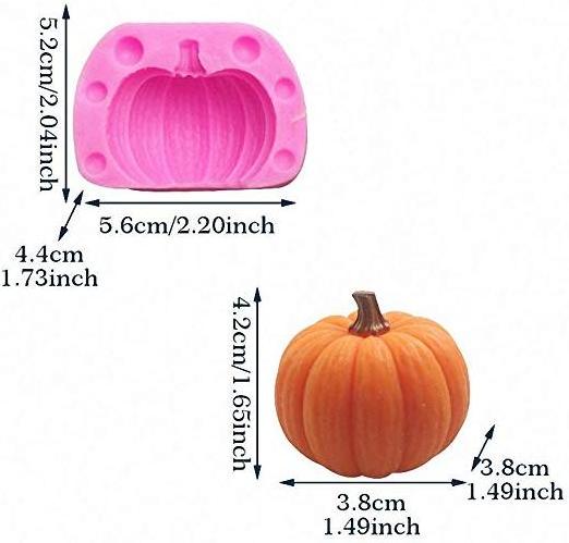 Candy, Baking, Cake Decoration, Soap Making, Chocolate, Candle 3D Pumpkin Silicone Mold - Mini Pumpkin Mold for Halloween