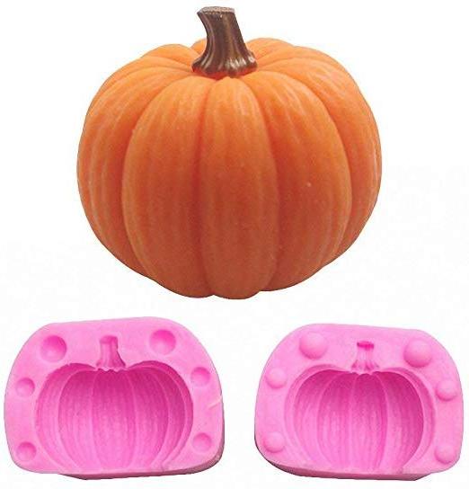 Candy, Baking, Cake Decoration, Soap Making, Chocolate, Candle 3D Pumpkin Silicone Mold - Mini Pumpkin Mold for Halloween