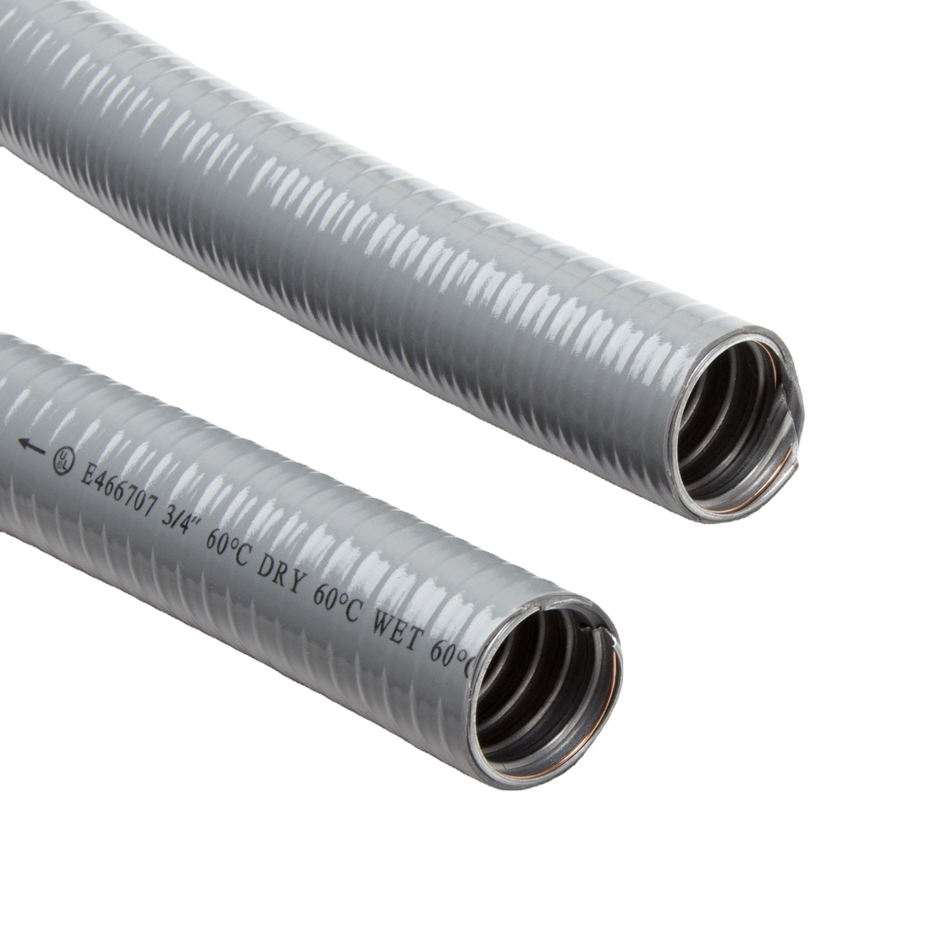 PVC coated liquid tight flexible conduitCustom diameter 6mm-150mm corrugated metal flexible conduit