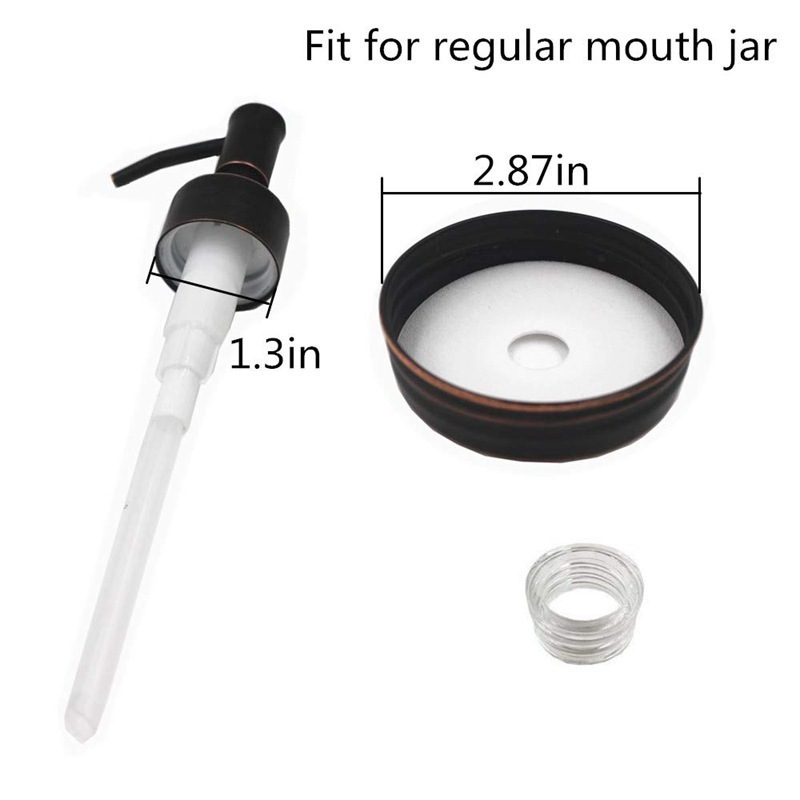 Anti-rust 304 stainless steel mason jar lid hand sanitizer pump head lotion dispenser soap dispenser lid