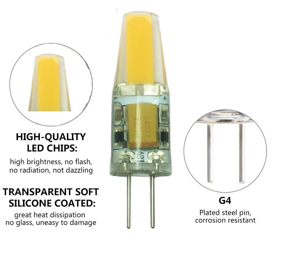 Led Capsule 1.5W 2.5W 4W 12v ac g4 Lamp Bulb For Crystal Light Chandelier Lighting