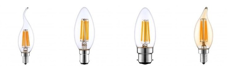 high quality Save Energy 2w 4w Led e14 Bulb Cool White 360 Degree filament Light Bulbs