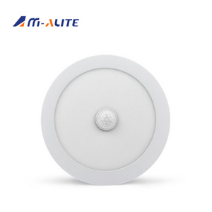 6W 12W 15W 18W 24W Flexible PIR Motion Sensor Smart Ceiling Panel Light for Staircase Balcony Bathroom