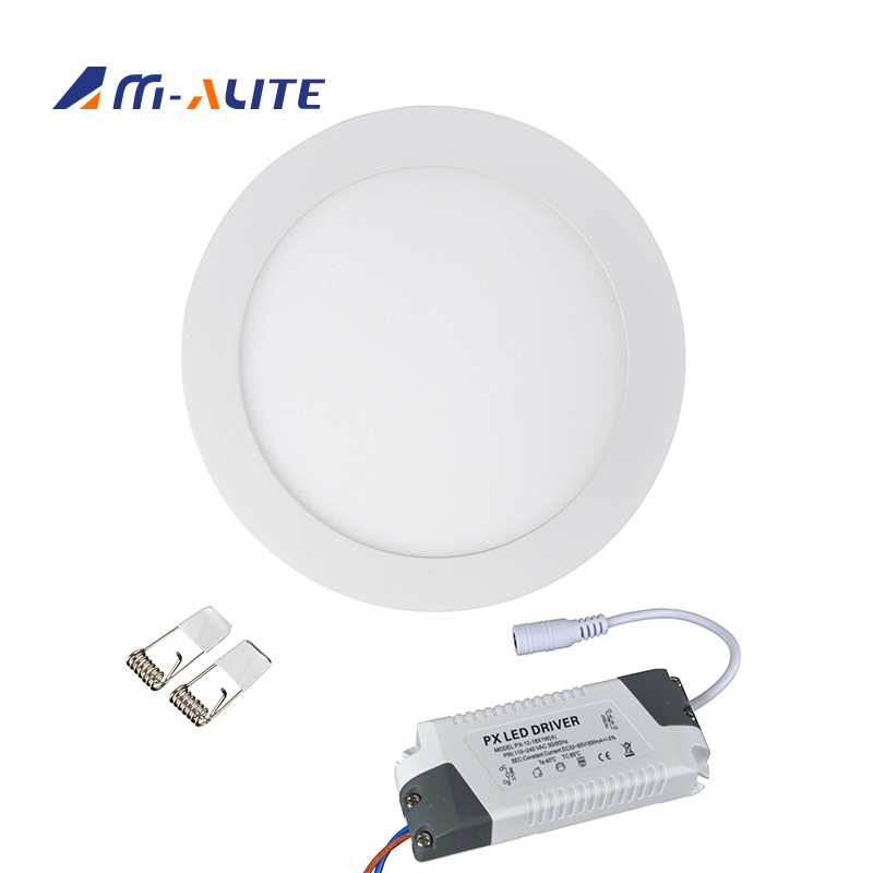 New arrival brightness slim small recessed round 3w 6w 9w 12w 18w 24w led panel light