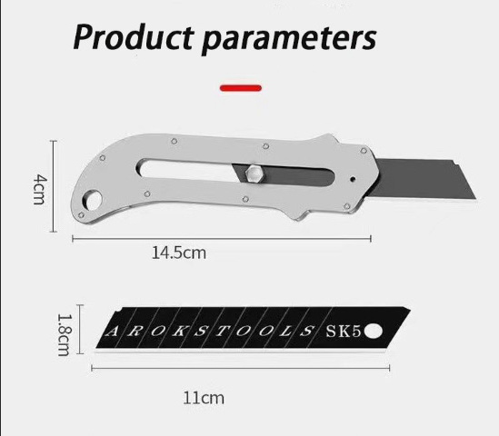 304 Heavy duty stainless steel thickened universal utility knife Full steel knife stand supports custom LOG