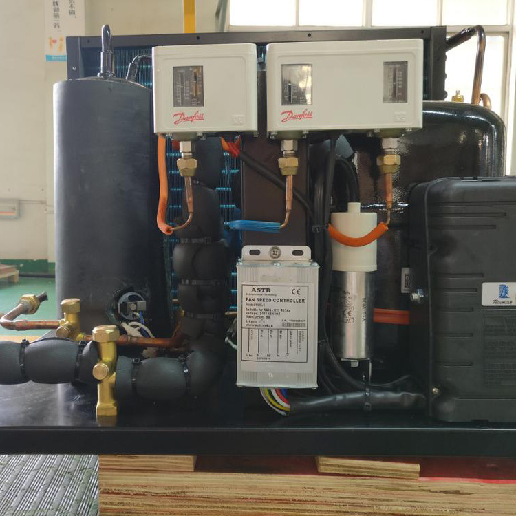 semi hermetic refrigeration equipment open type air cooled compressor condensing unit