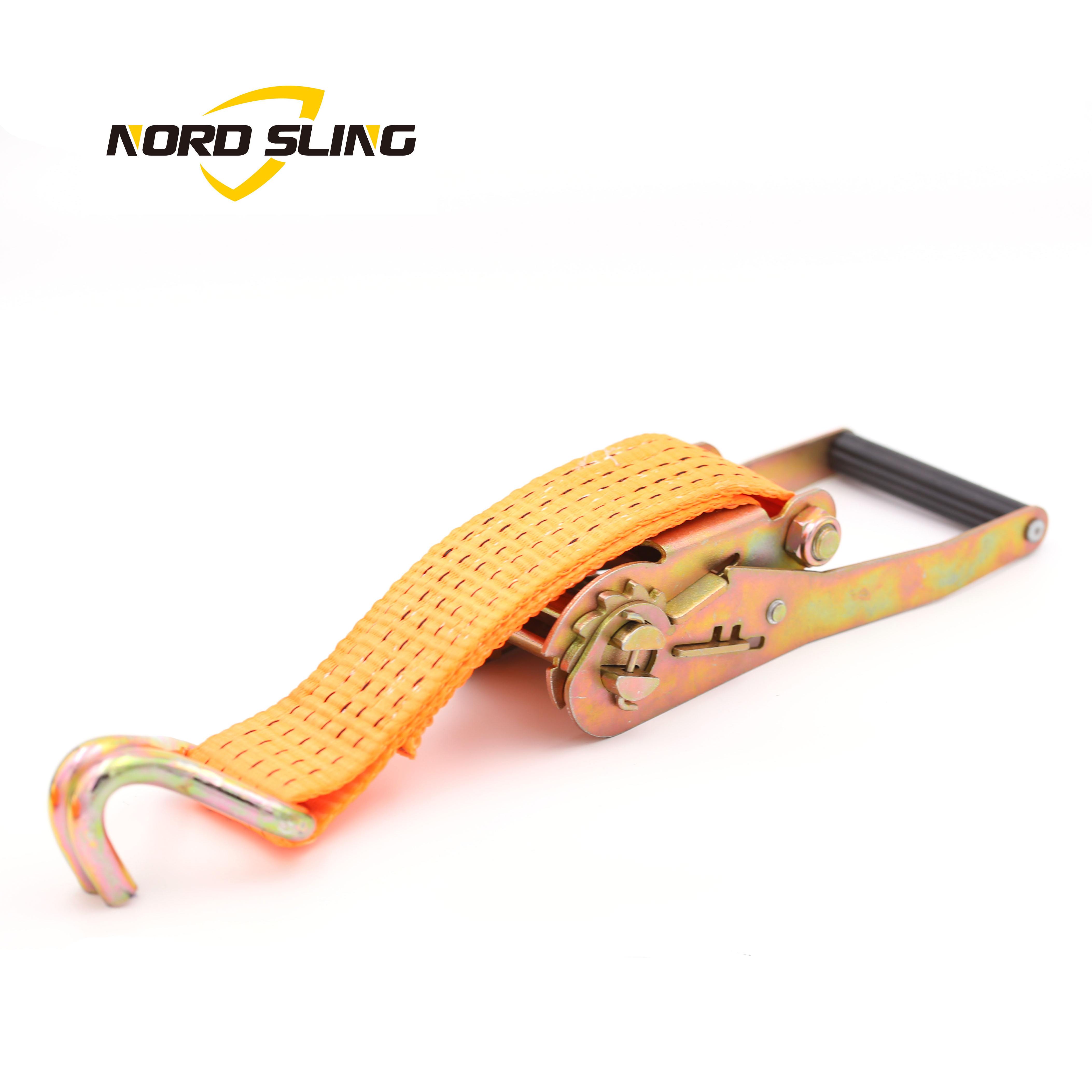 high quality custom logo 2 inch  5 cm 5 ton Polyester belt auto retractable ratchet tie down strap