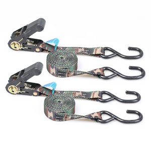 1inch 25mm Manufacture Directly Ratchet Tie Down Strap With S Hook Motorcycle Tie Down Straps