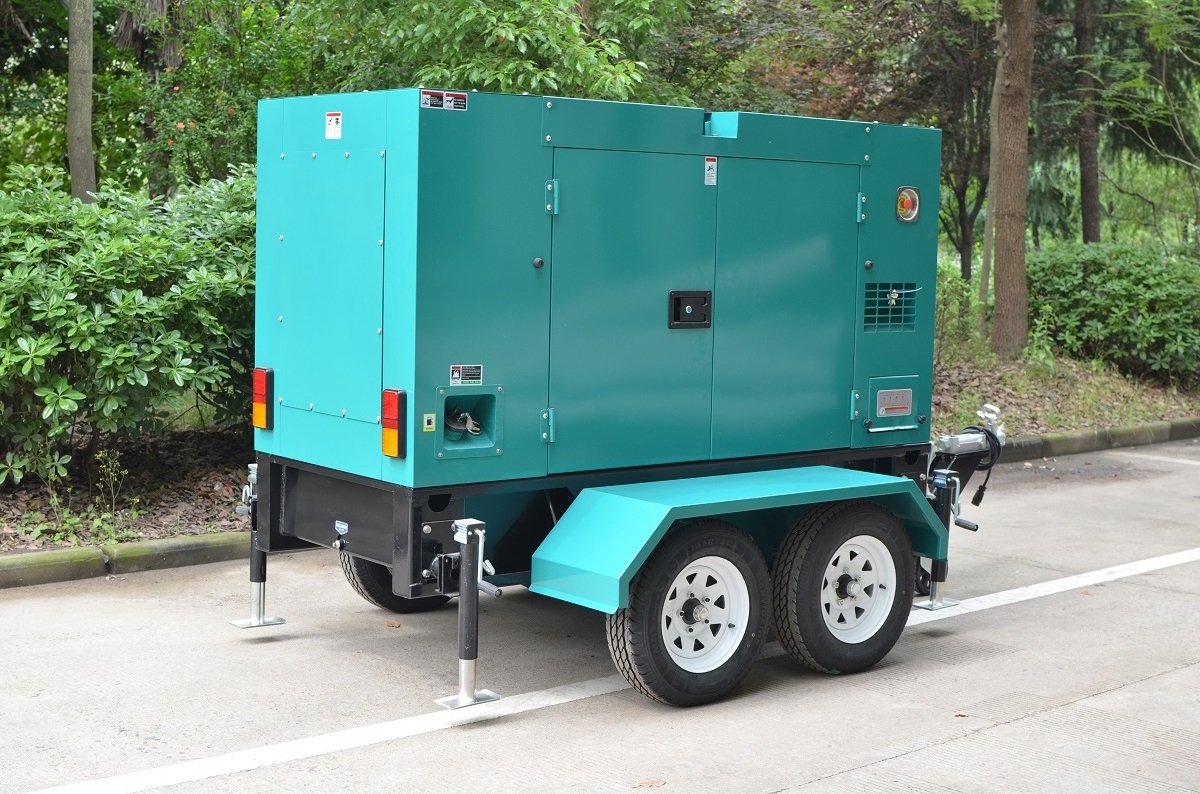 Mobile Trailer Type Generators 30KVA 50KVA 100KVA 150KVA With Electric Cummins/Perkins/Doosan/Weichai Diesel Engine Generator