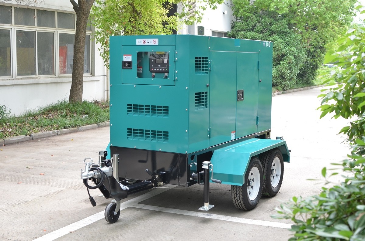 Mobile Trailer Type Generators 30KVA 50KVA 100KVA 150KVA With Electric Cummins/Perkins/Doosan/Weichai Diesel Engine Generator