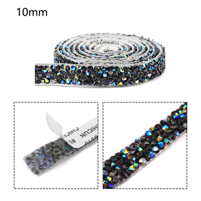 DIY Bling Chain Belt Rhinestone Beaded Trim Sparkling Crystal self adhesive Rhinestone Hot fix Ribbon for Wedding Bridal