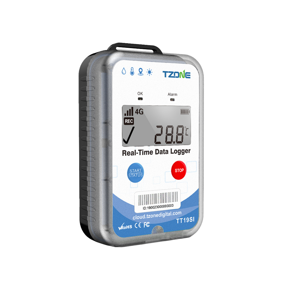 TZONE New Arrival TT19SI Real Time GPS Data Logger Iot Solution 4G Temperature Humidity Monitor