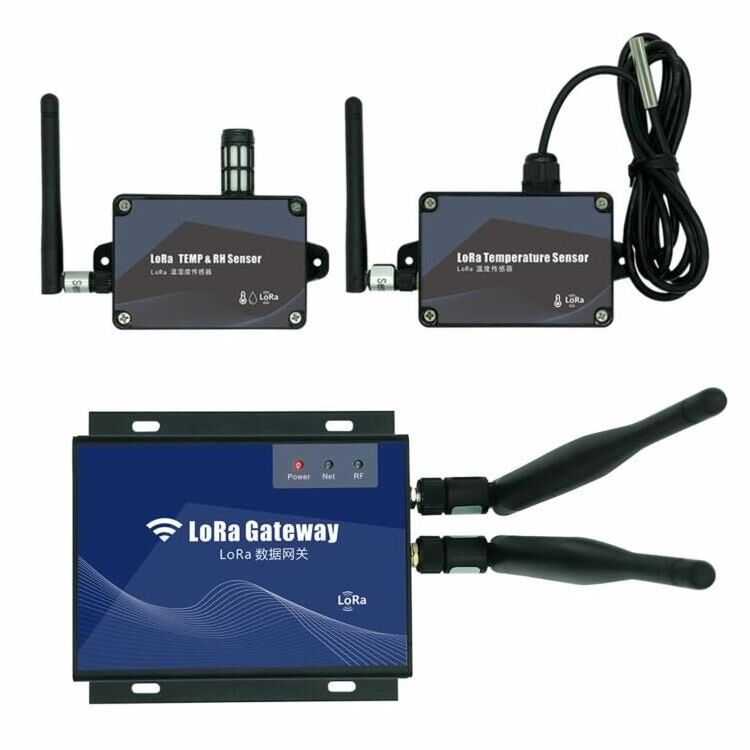 Temperature Humidity Monitor Instrument Lora Sensor and WIFI Lora Gateway