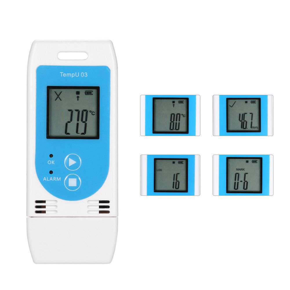 Tzone TempU03 Multi-use PDF Temperature and Humidity Data Logger USB Refrigerator Control