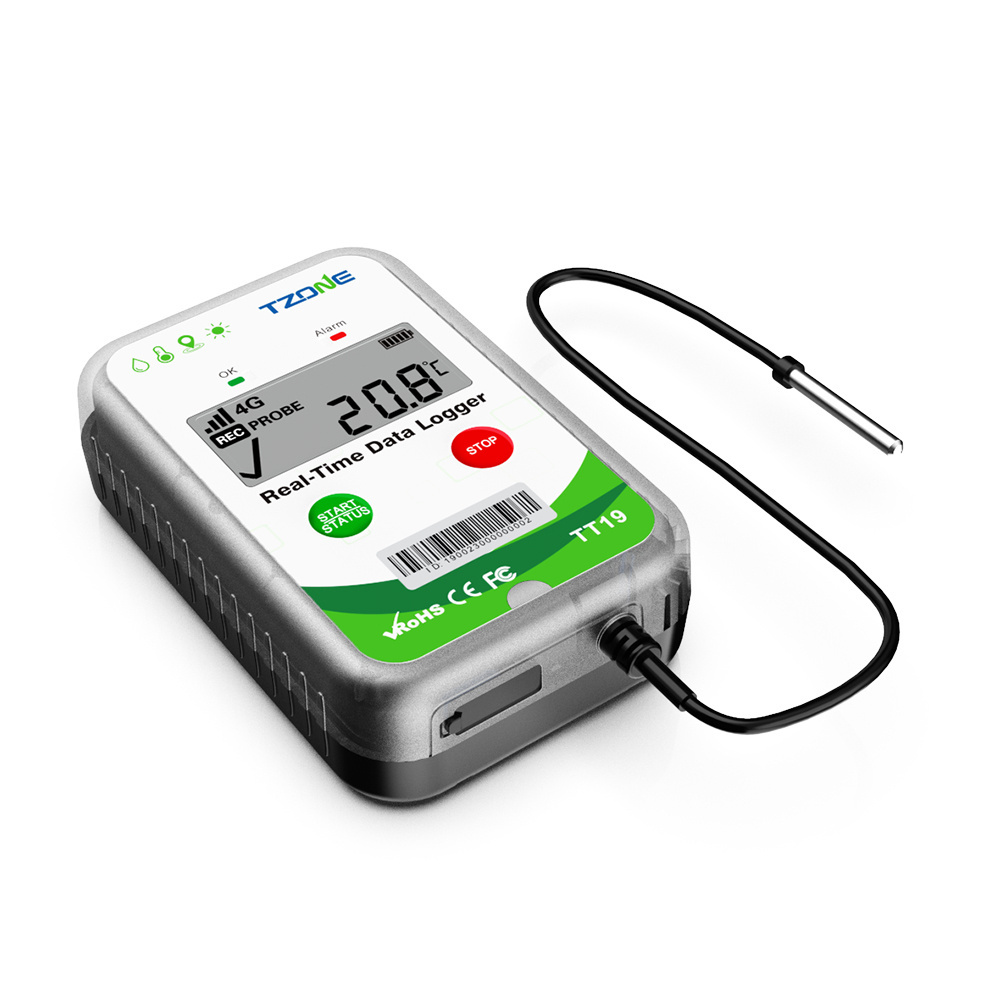 Real-time reporting gps tracker and alarming of temperature and humidity gps positioning data logger