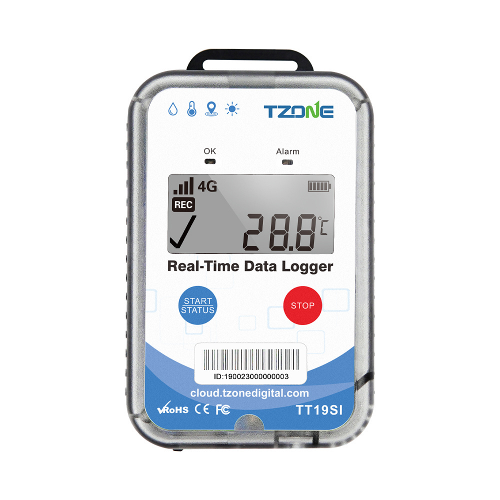 TZONE New Arrival TT19SI Real Time GPS Data Logger Iot Solution 4G Temperature Humidity Monitor