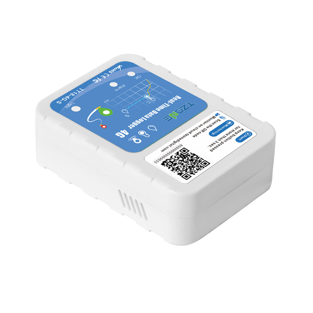 Tzone Cold Chain Solution 4G 5G Single Use Temperature Humidity Data Logger Temperature Thermometers