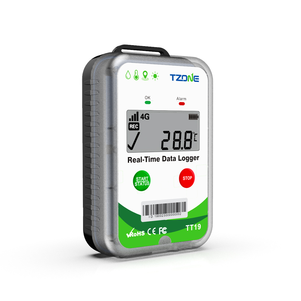 Tzone global 4G/5G temperature monitor gps tracker for cold chain logistic temperature monitoring