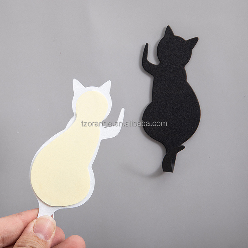 Creative Self-adhesive Hooks Cat Pattern Hooks Hanging Holder for Kitchen Wall Clothes Towel Racks Key Hooks