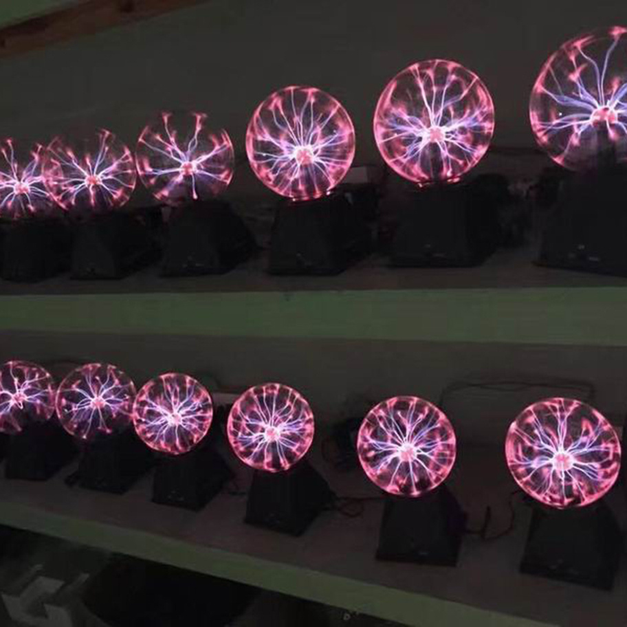 Customized Magic Plasma Ball Light Glass Touch Sensitive for Disco Party Air Cleaner Science Retro Thunder Lights Christmas