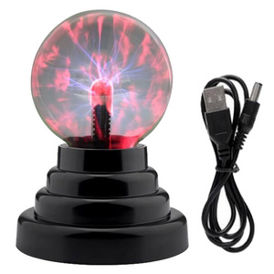 3" Touch-Sensitive Glass Plasma Ball Lamp Novelty Nebula Sphere Globe Magical Orb Toy for Kids for Ramadan and Parties